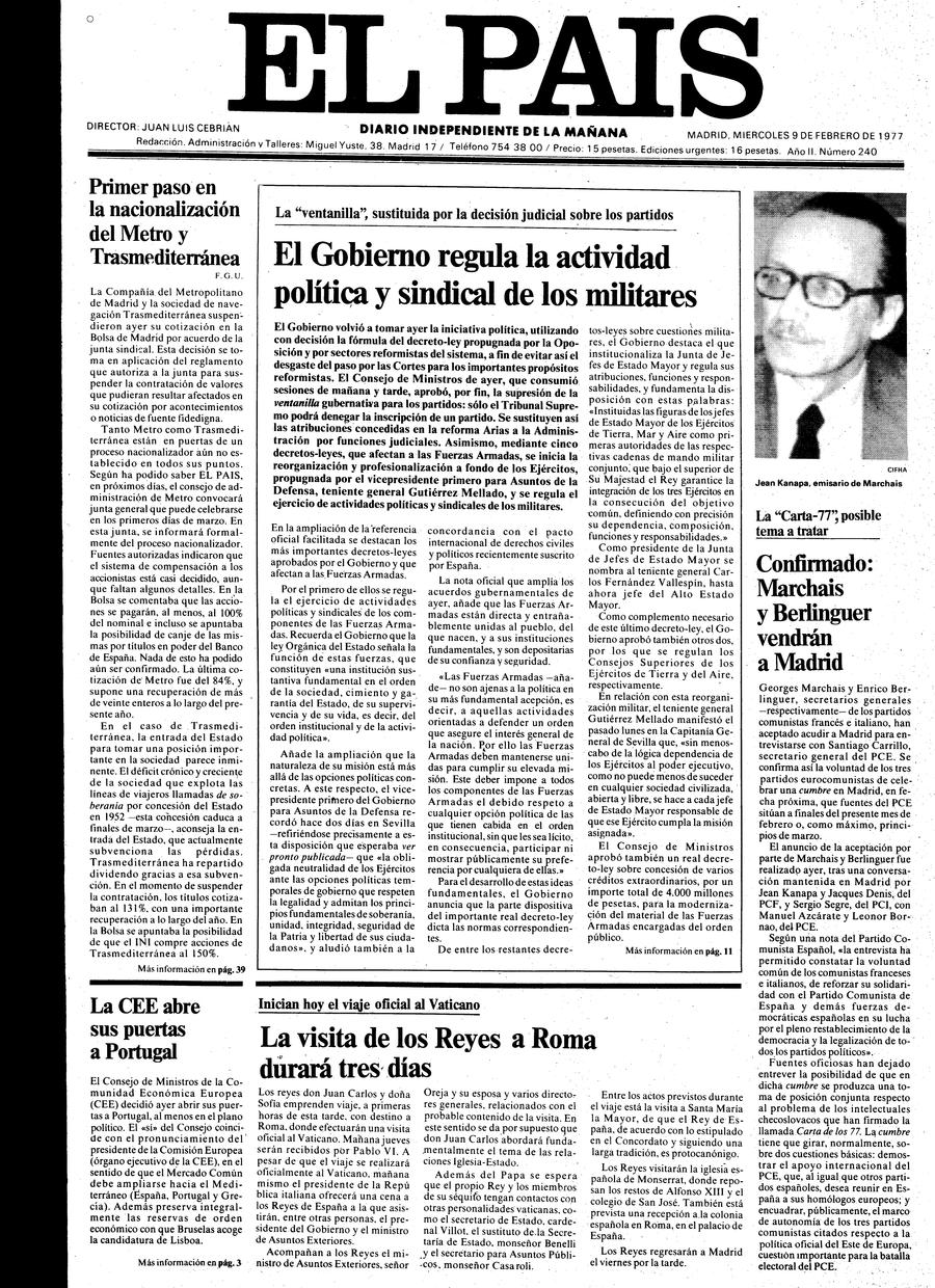 9 febrero 1977