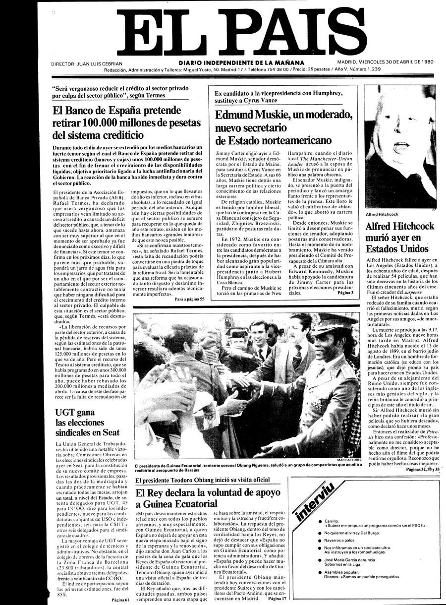 30 de Abril de 1980