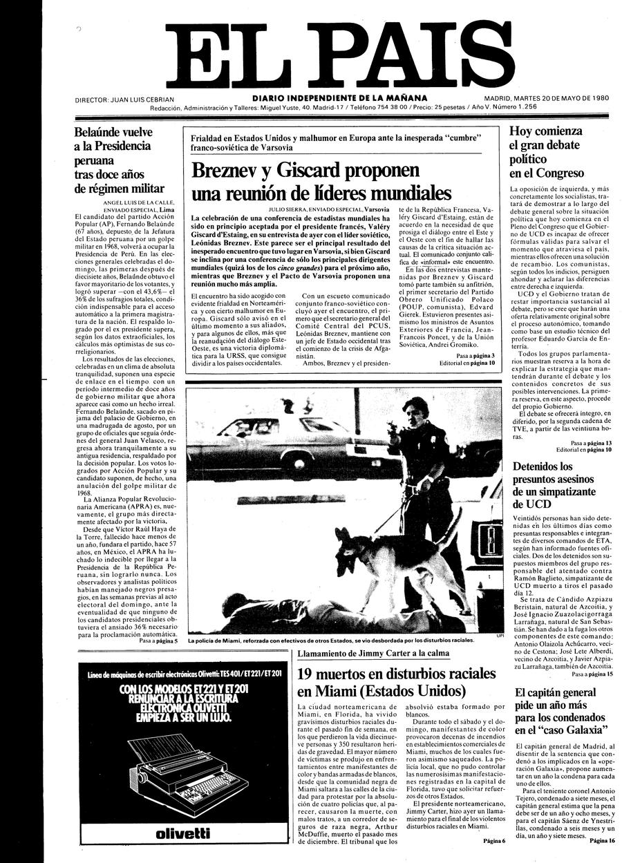 20 de Mayo de 1980