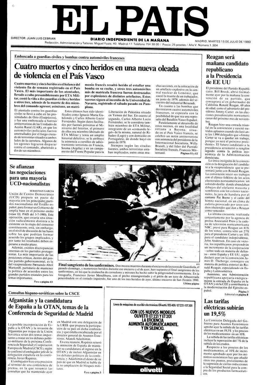 15 de Julio de 1980