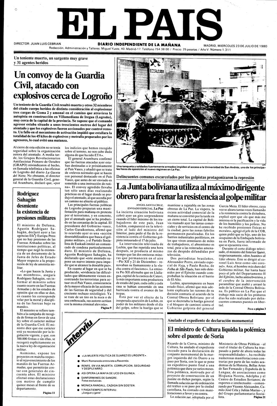 23 de Julio de 1980
