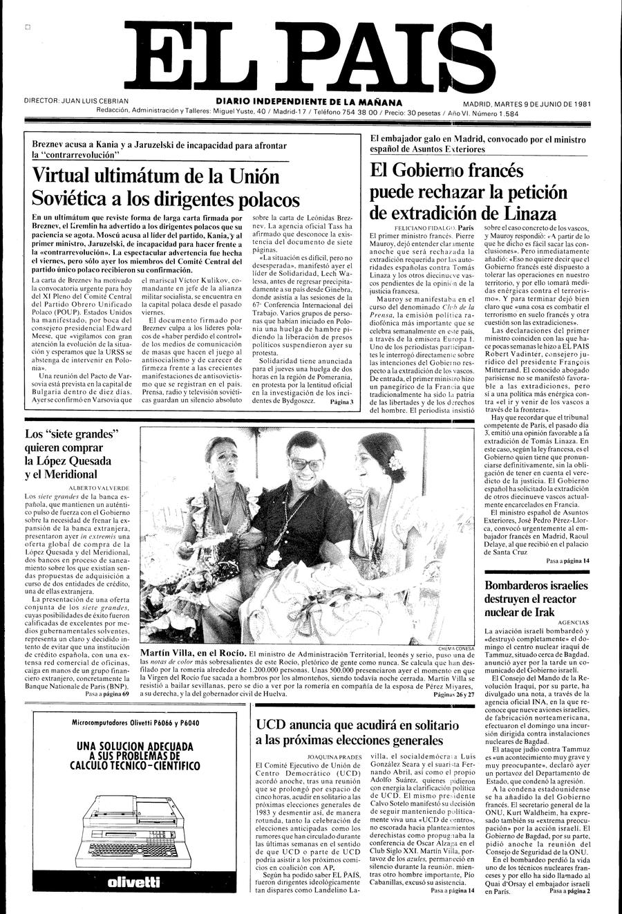 9 de Junio de 1981