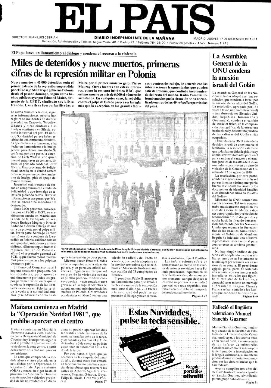 17 de Diciembre de 1981