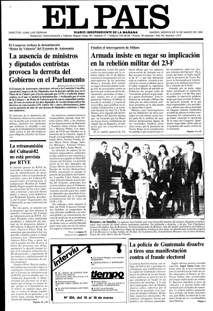 10 de Marzo de 1982