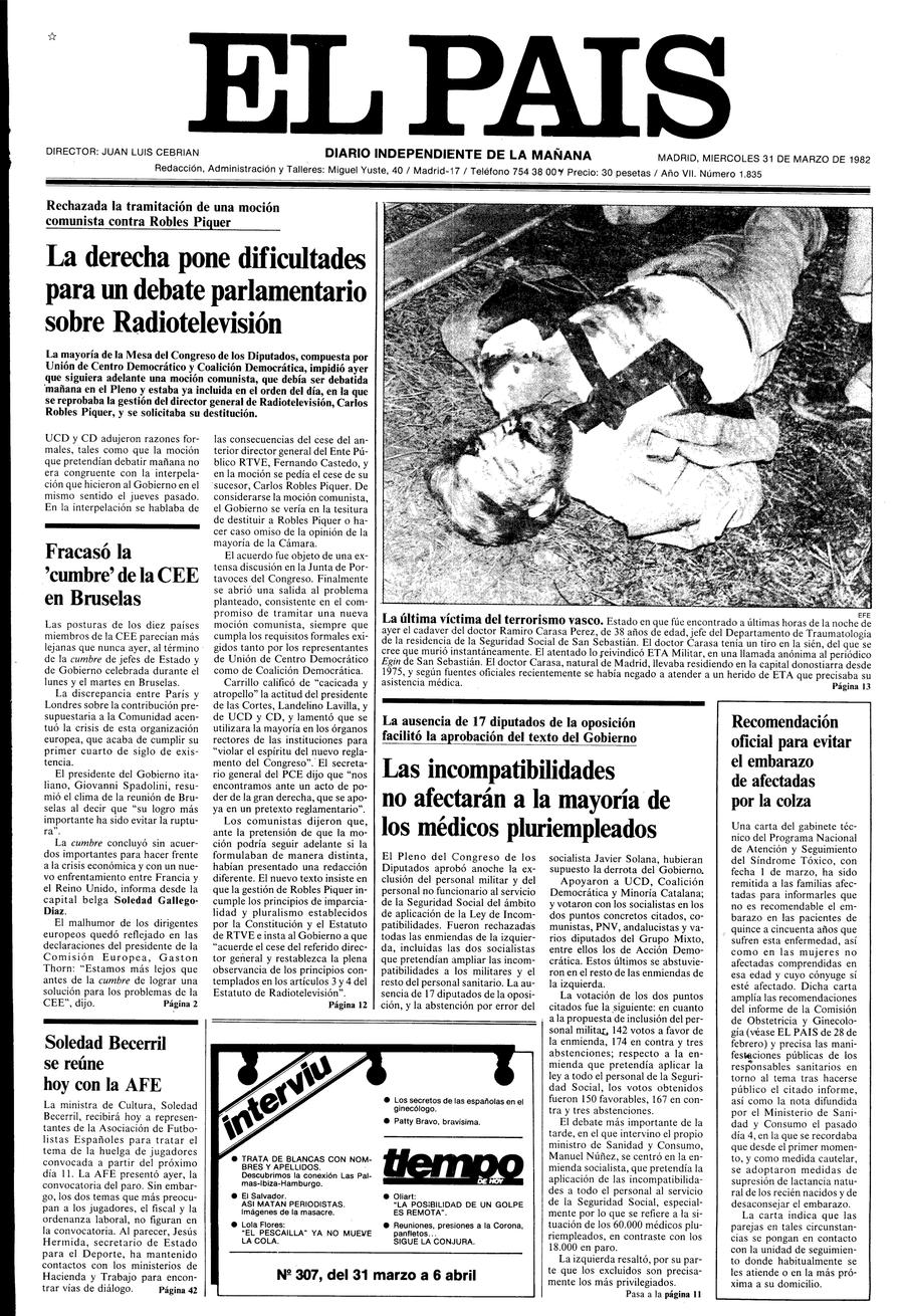 31 de Marzo de 1982