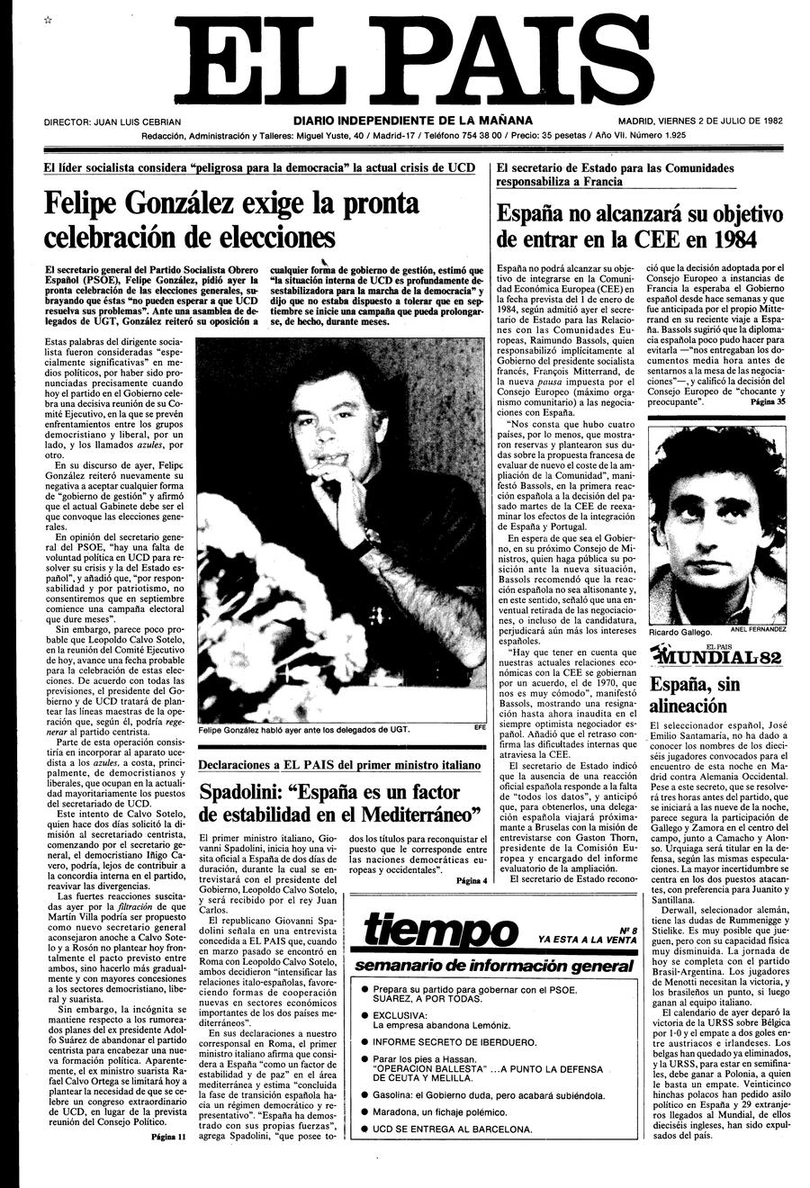 2 de Julio de 1982