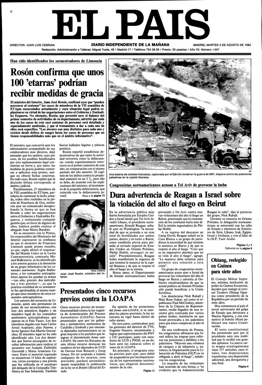 3 de Agosto de 1982