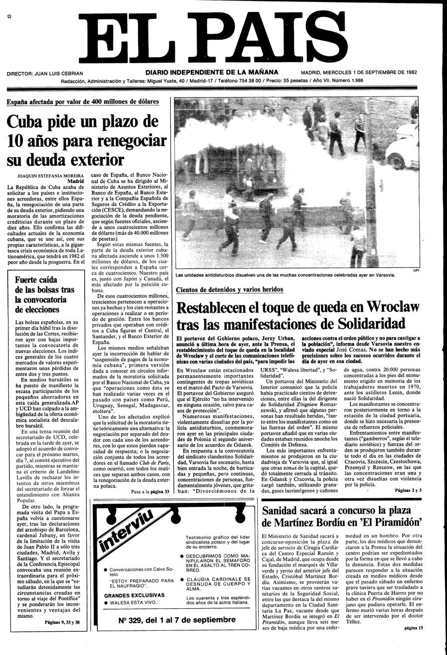 1 de Septiembre de 1982
