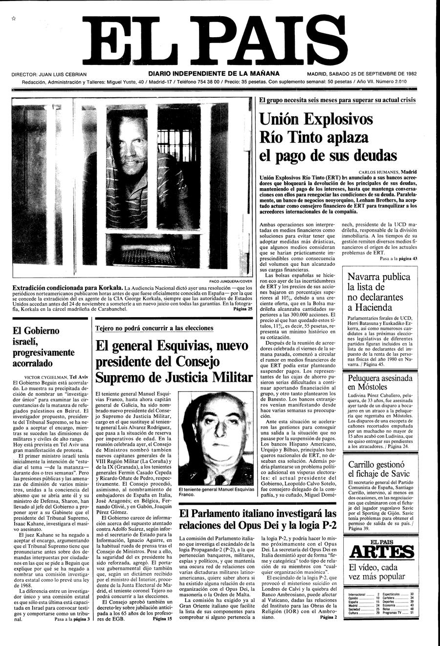 25 de Septiembre de 1982