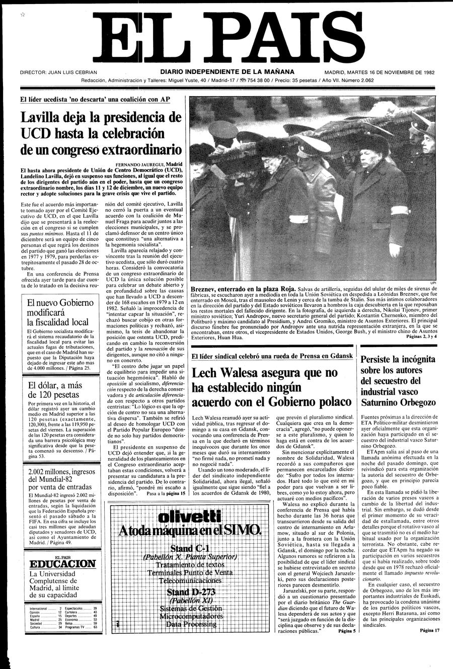 16 de Noviembre de 1982