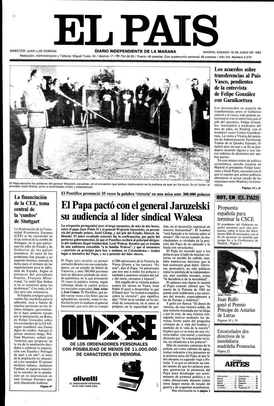 18 de Junio de 1983