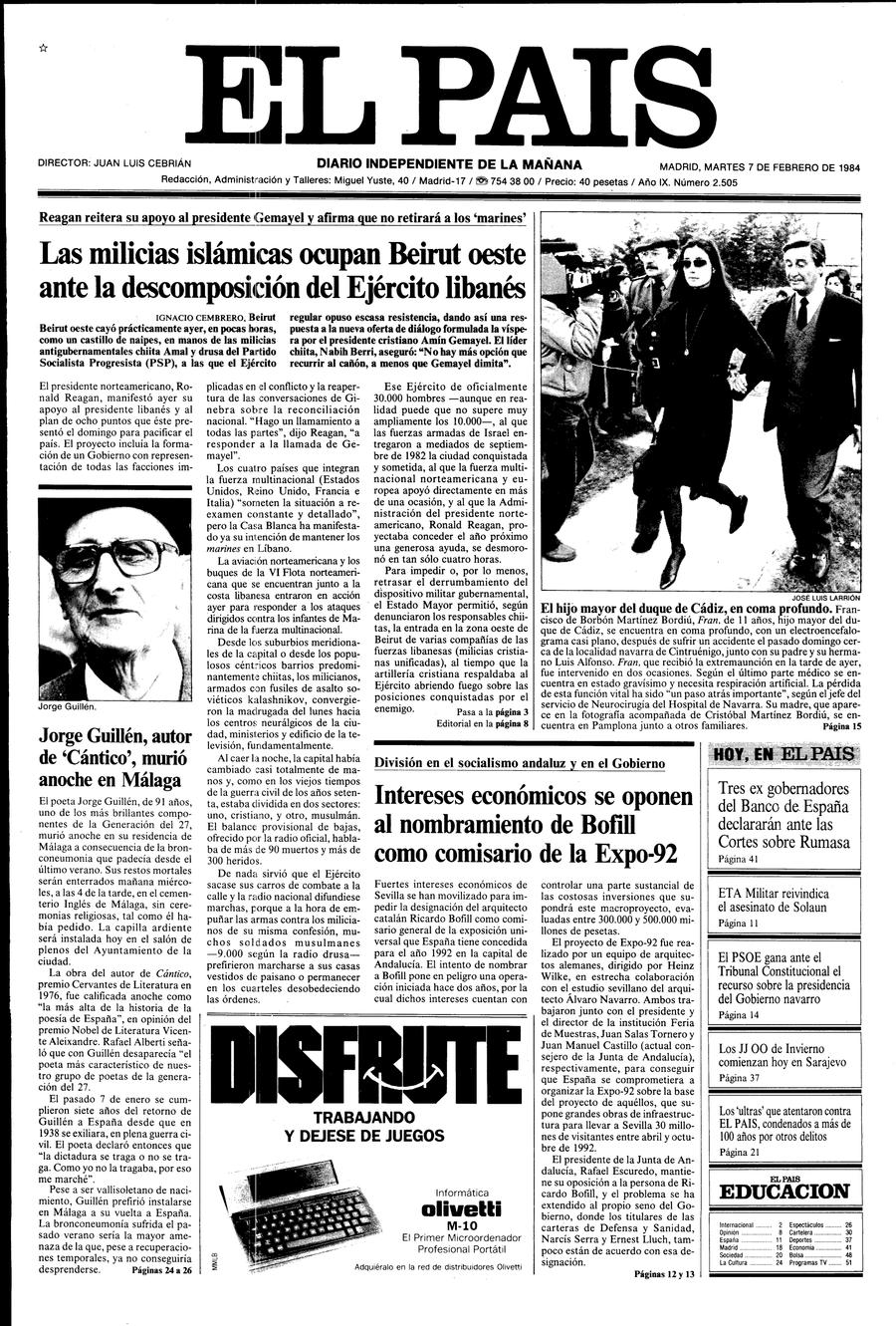7 febrero 1984