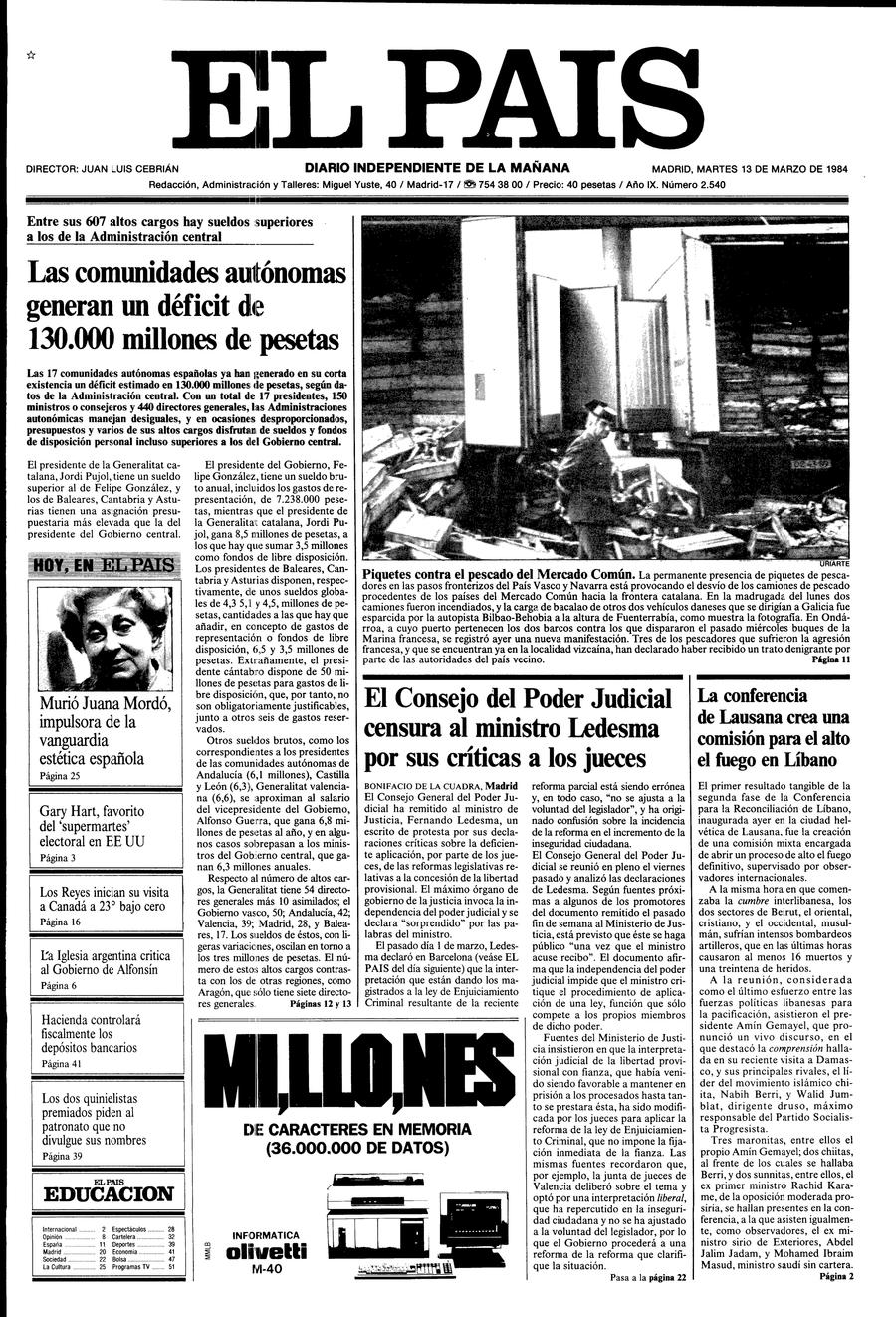13 de Marzo de 1984