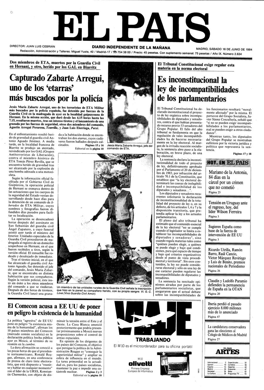 16 de Junio de 1984