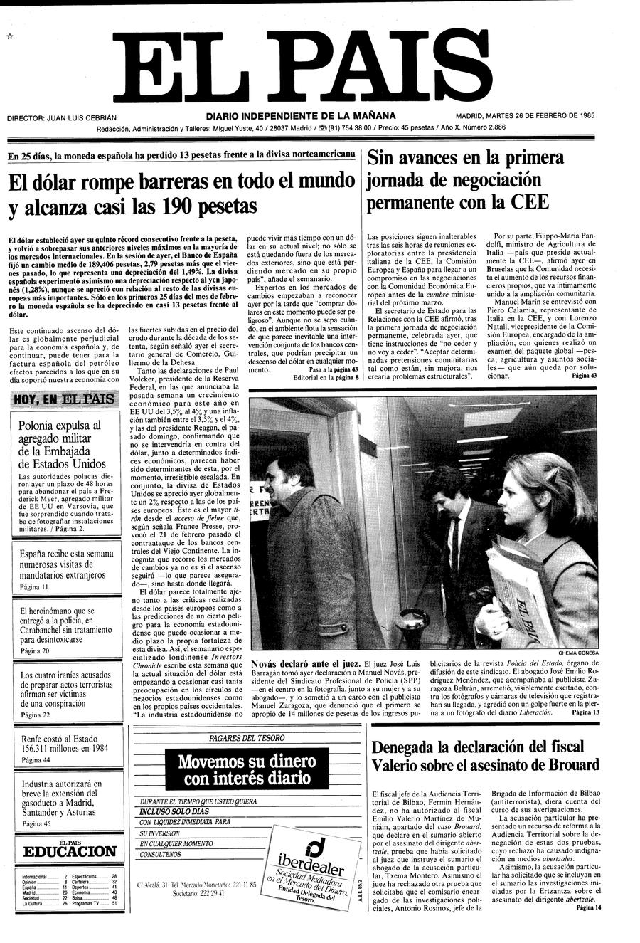 26 de Febrero de 1985