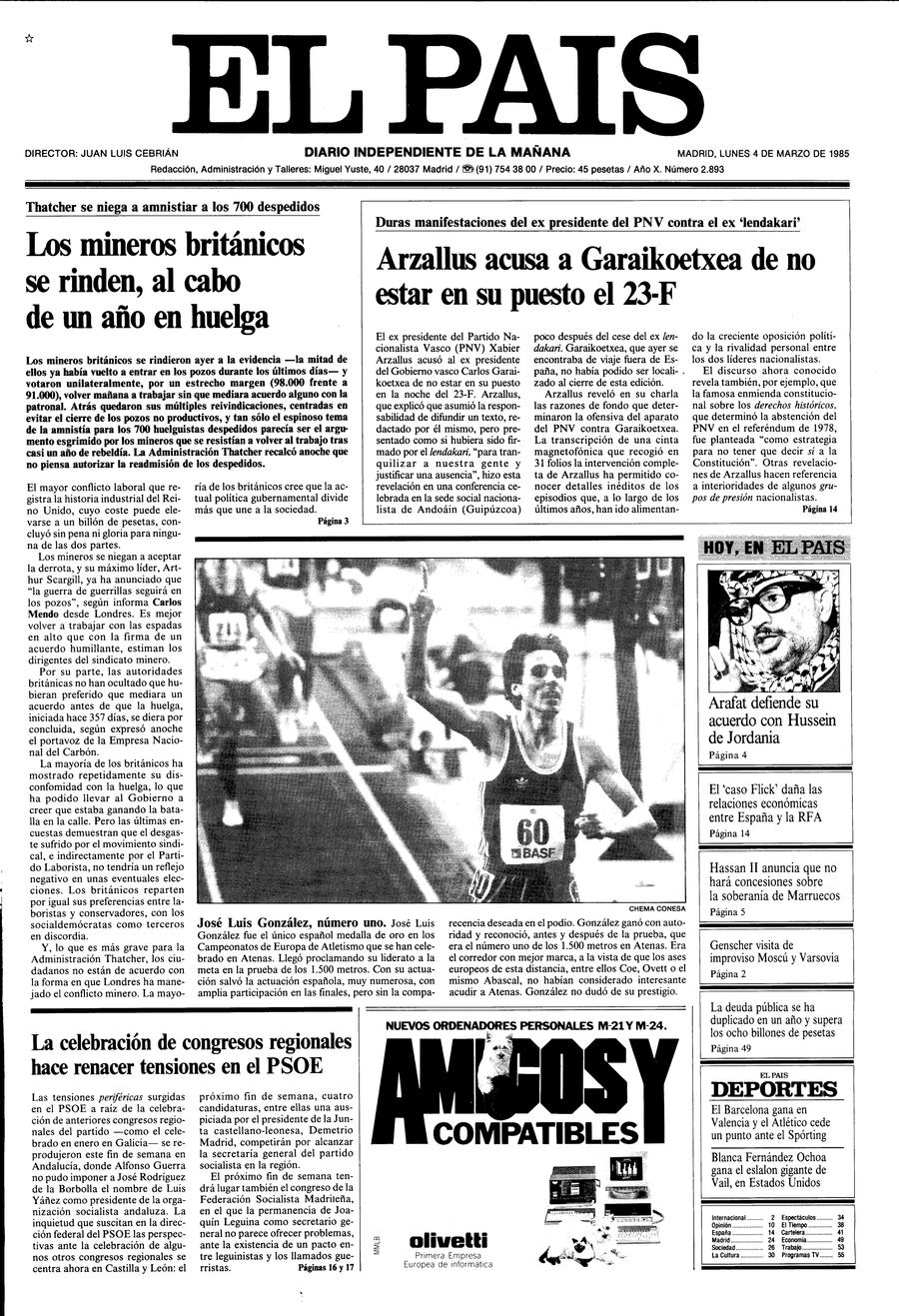 4 de Marzo de 1985
