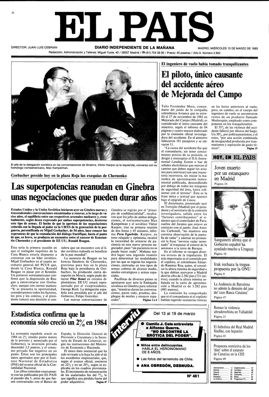 13 de Marzo de 1985