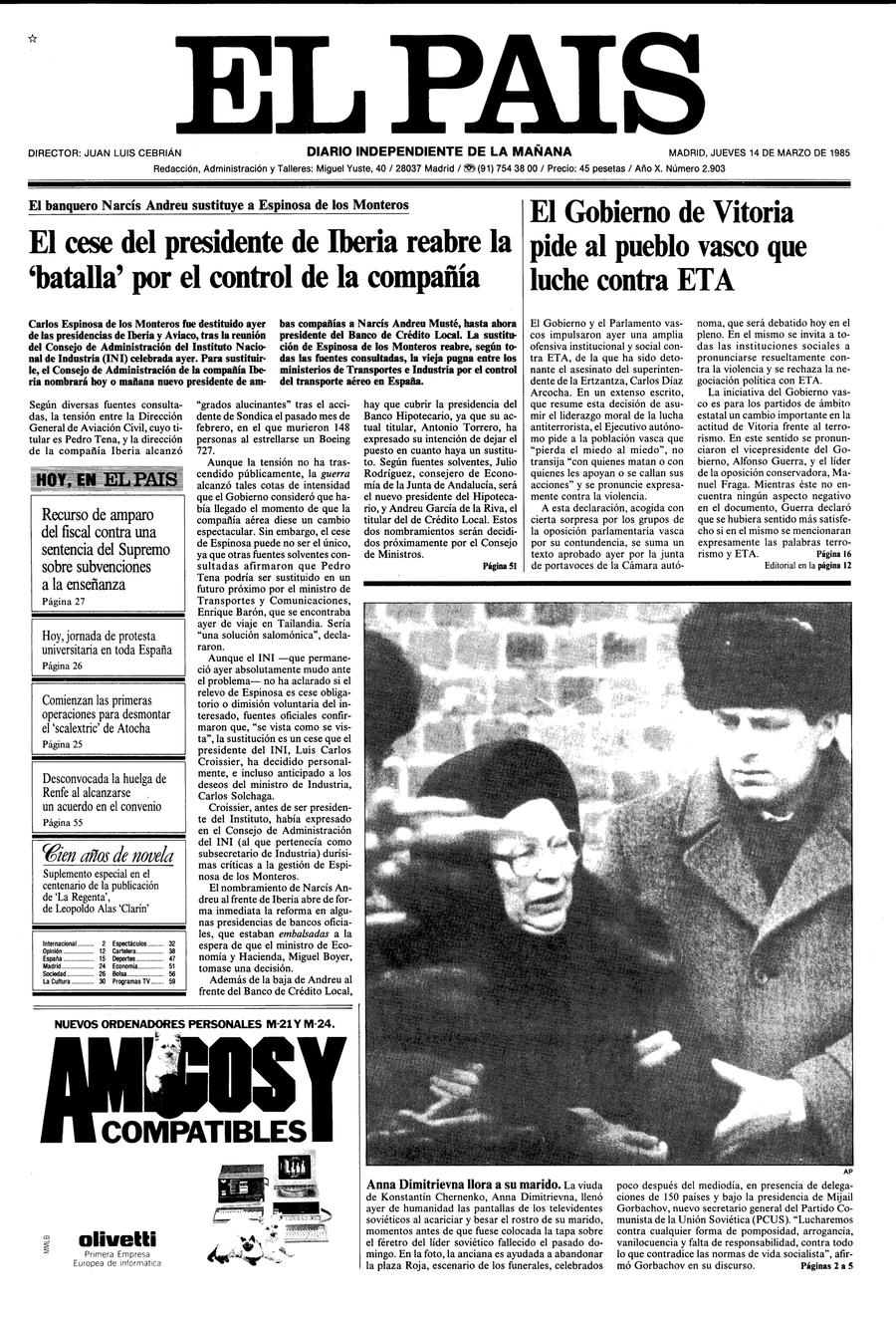 14 de Marzo de 1985