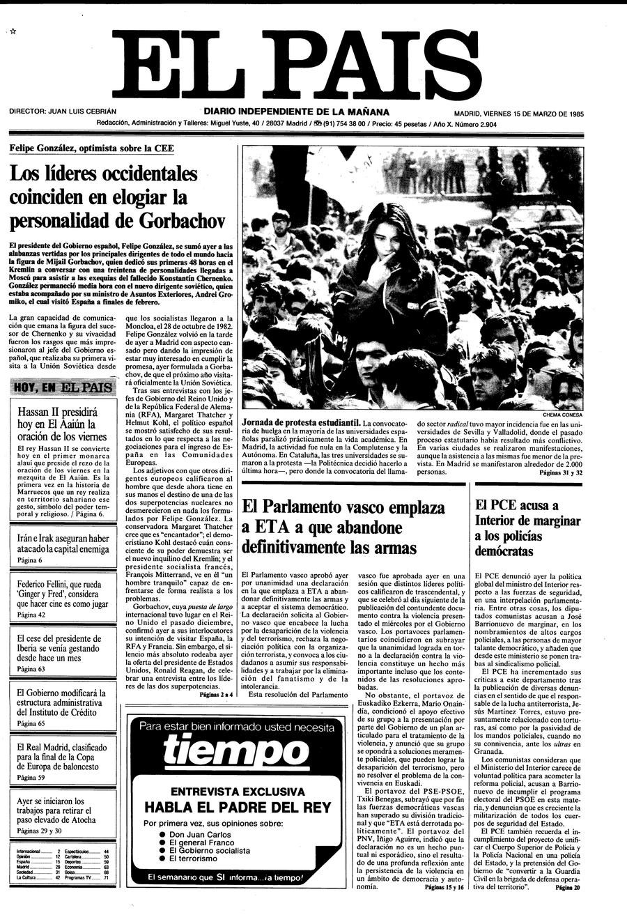 15 de Marzo de 1985