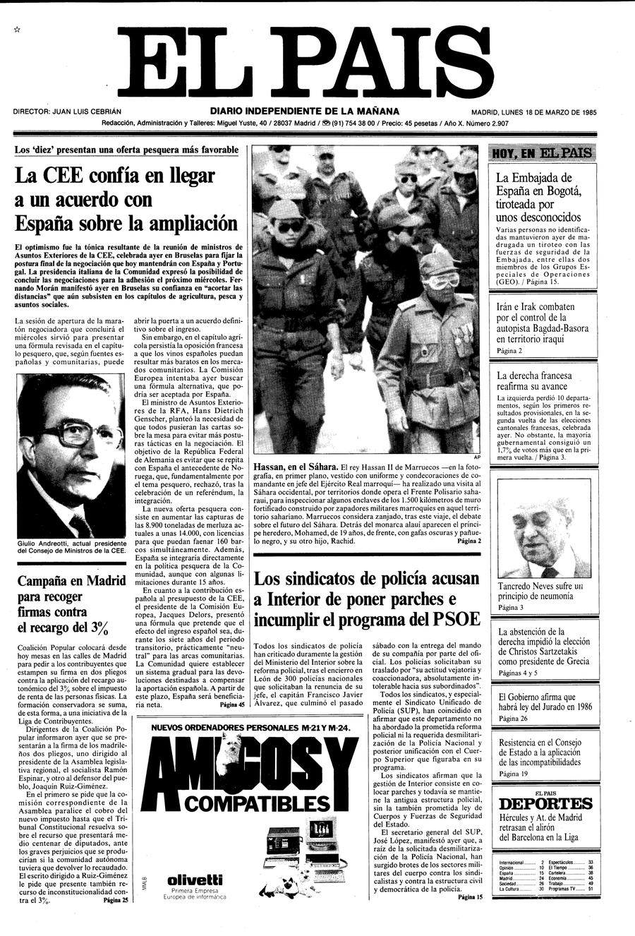 18 de Marzo de 1985