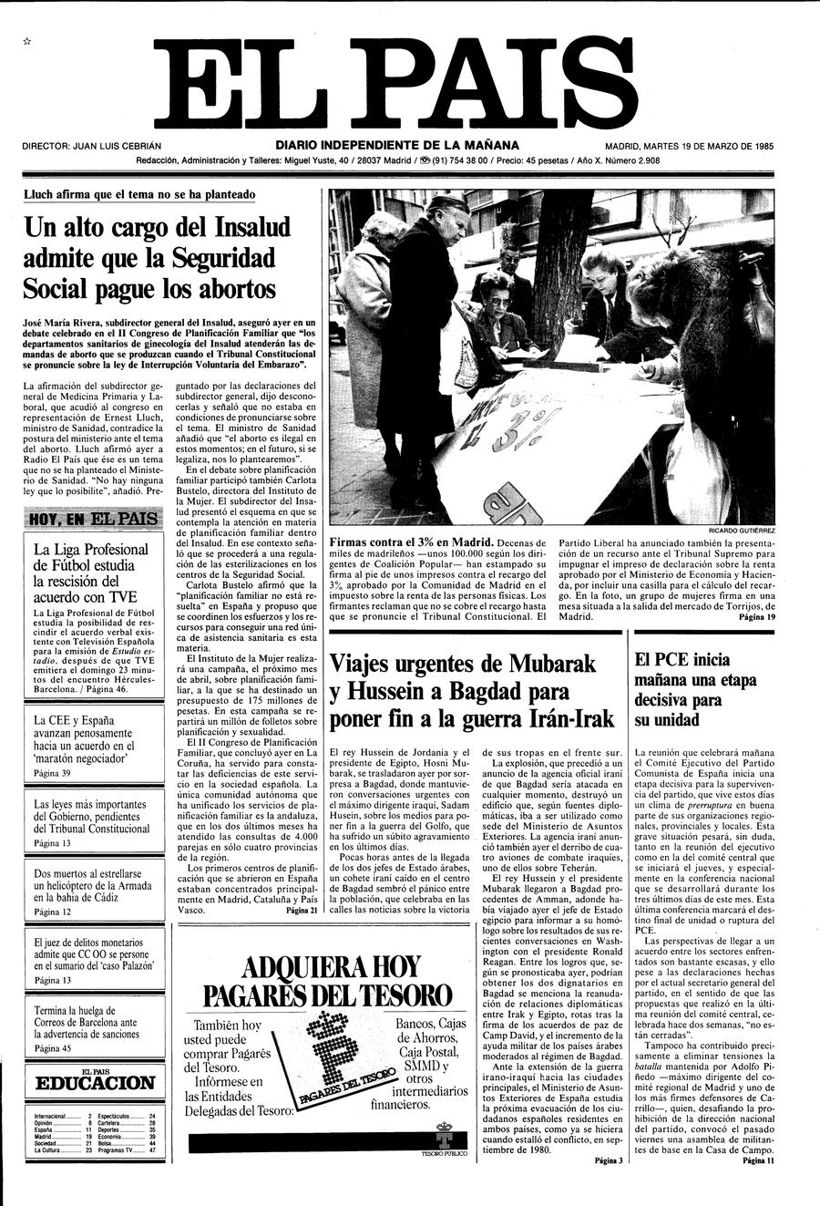 19 de Marzo de 1985