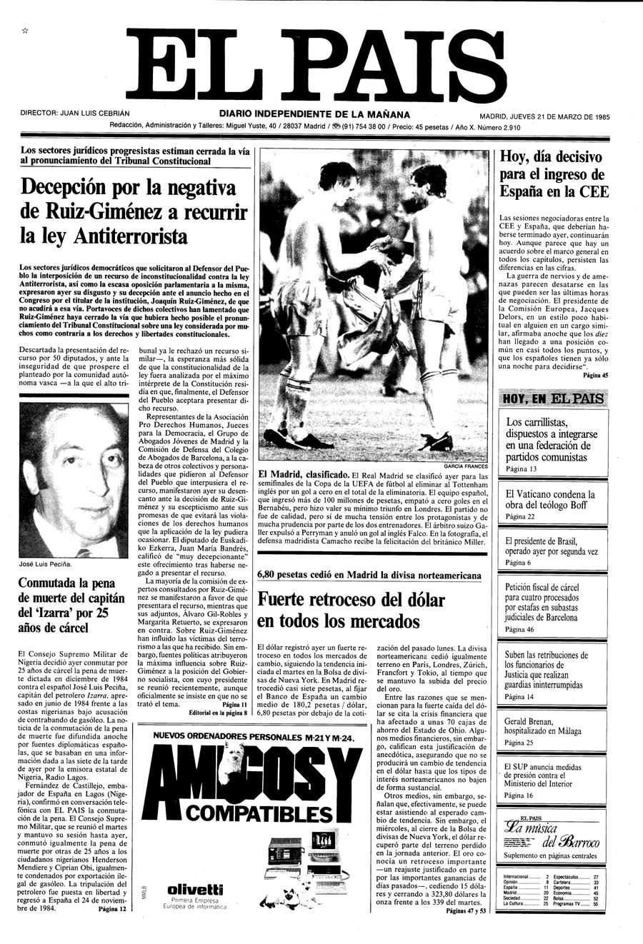 21 de Marzo de 1985