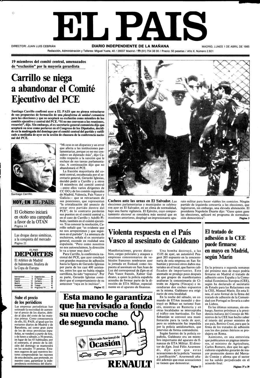 1 de Abril de 1985