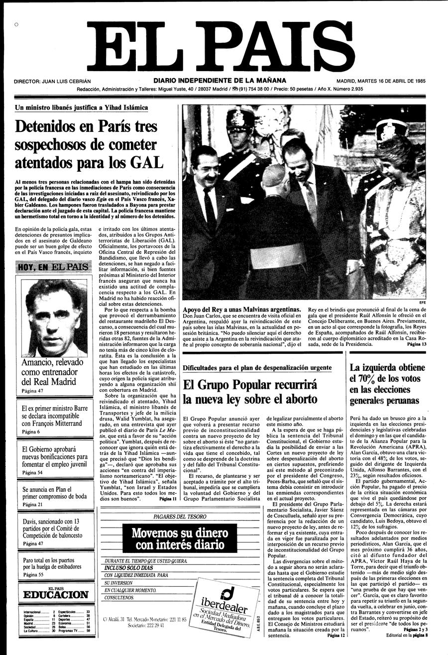 16 de Abril de 1985