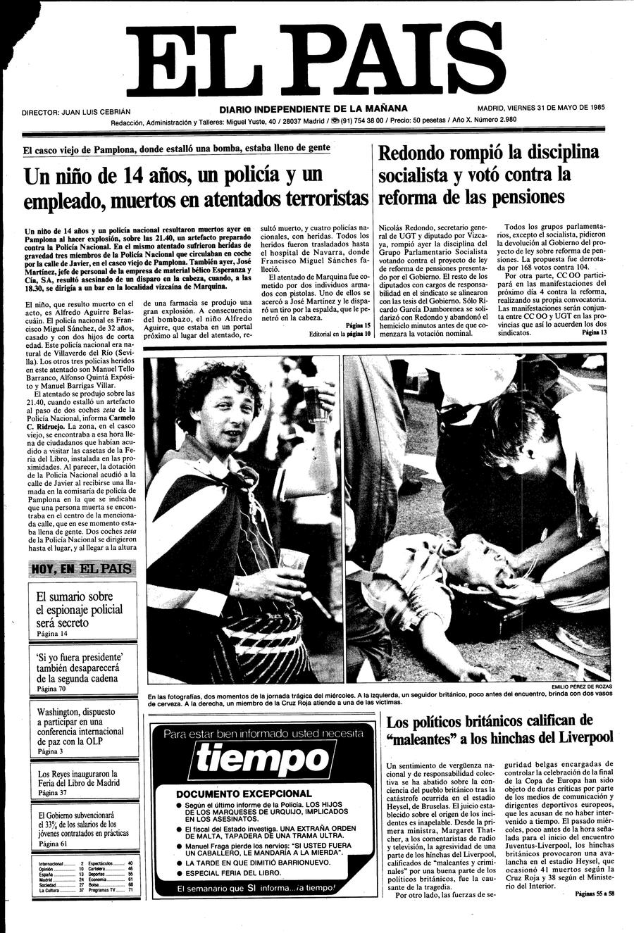 31 de Mayo de 1985