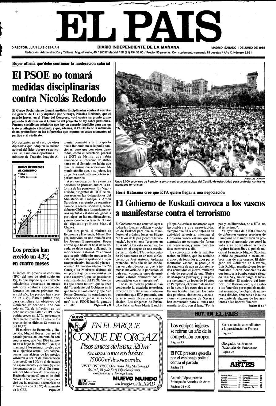 1 de Junio de 1985