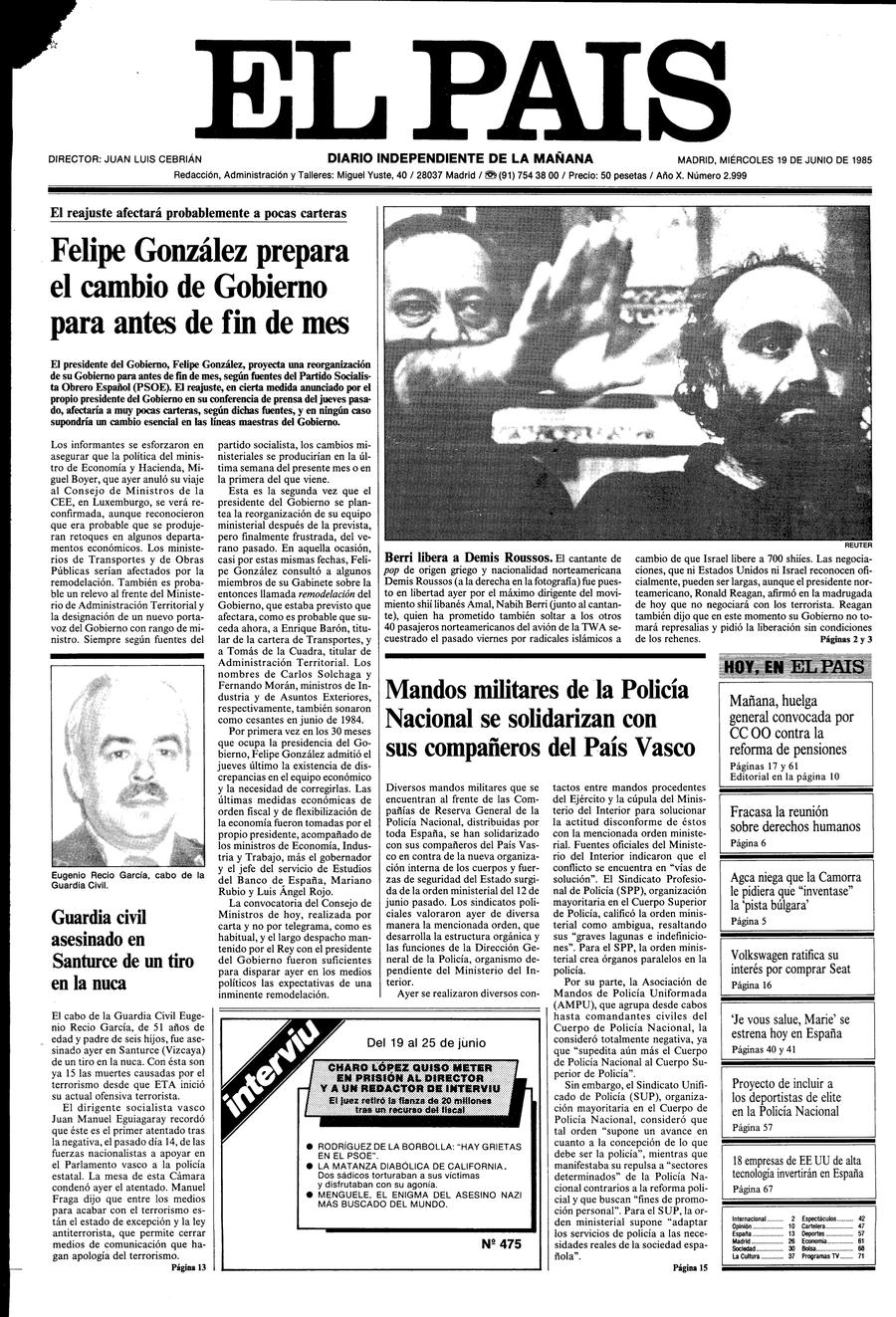 19 de Junio de 1985