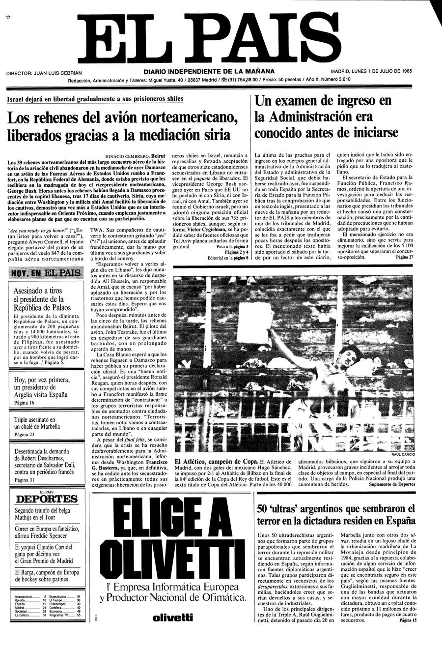 1 de Julio de 1985