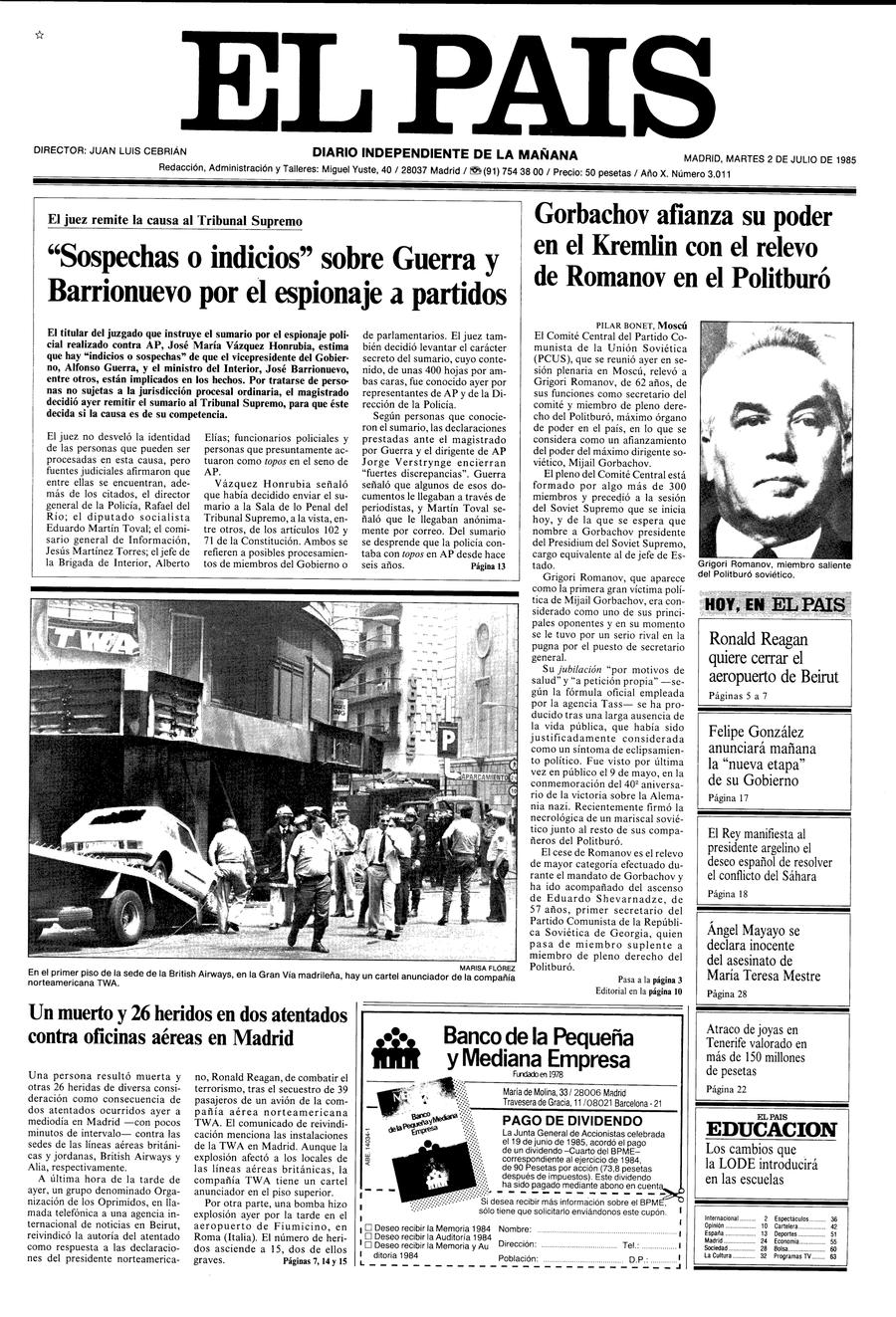 2 de Julio de 1985