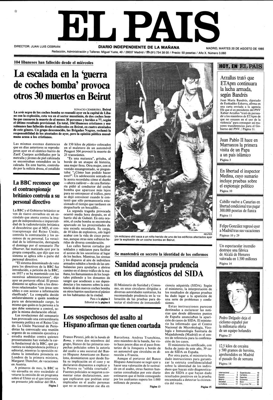 20 de Agosto de 1985