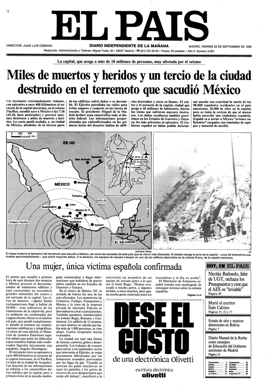 20 de Septiembre de 1985