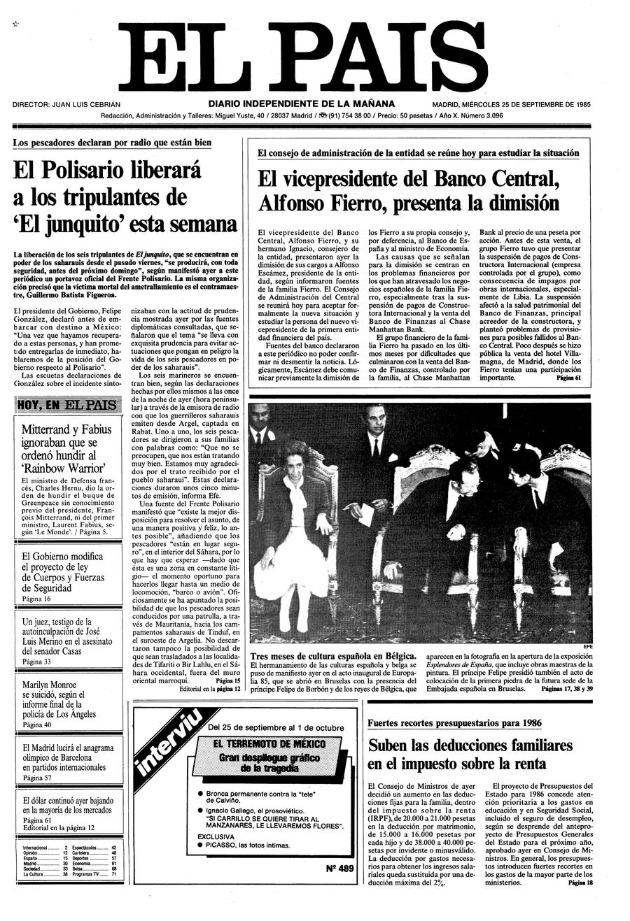 25 de Septiembre de 1985