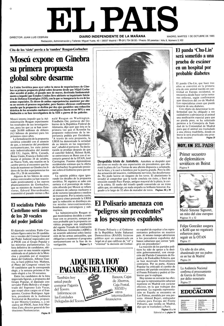 1 de Octubre de 1985