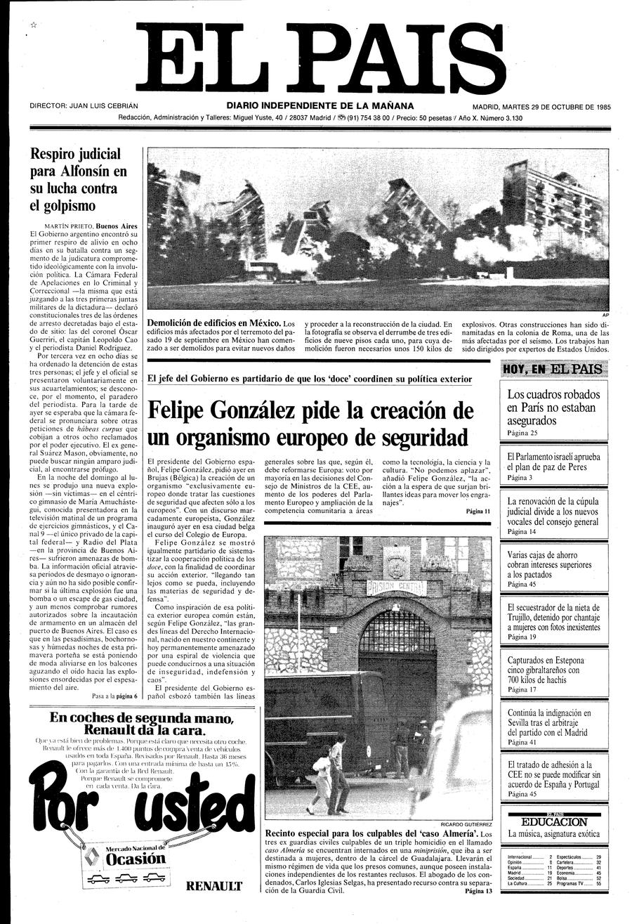 29 de Octubre de 1985