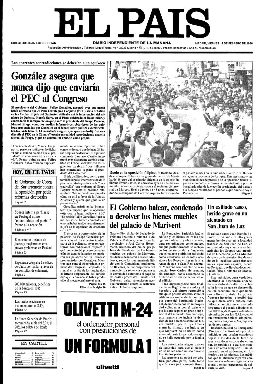 14 febrero 1986