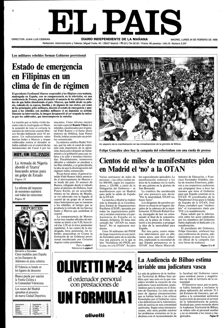 24 de Febrero de 1986