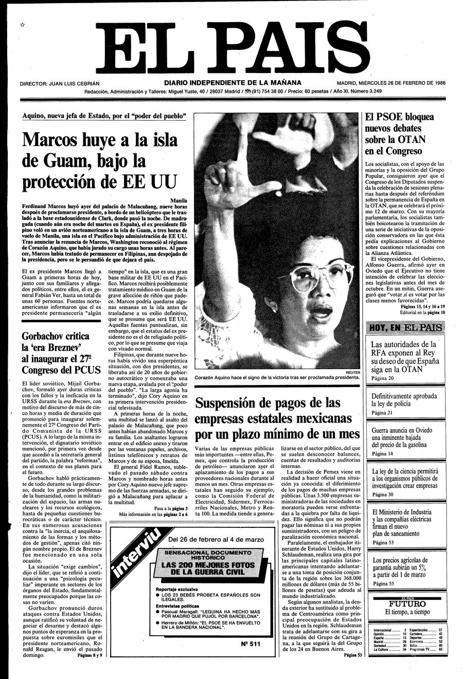 26 de Febrero de 1986