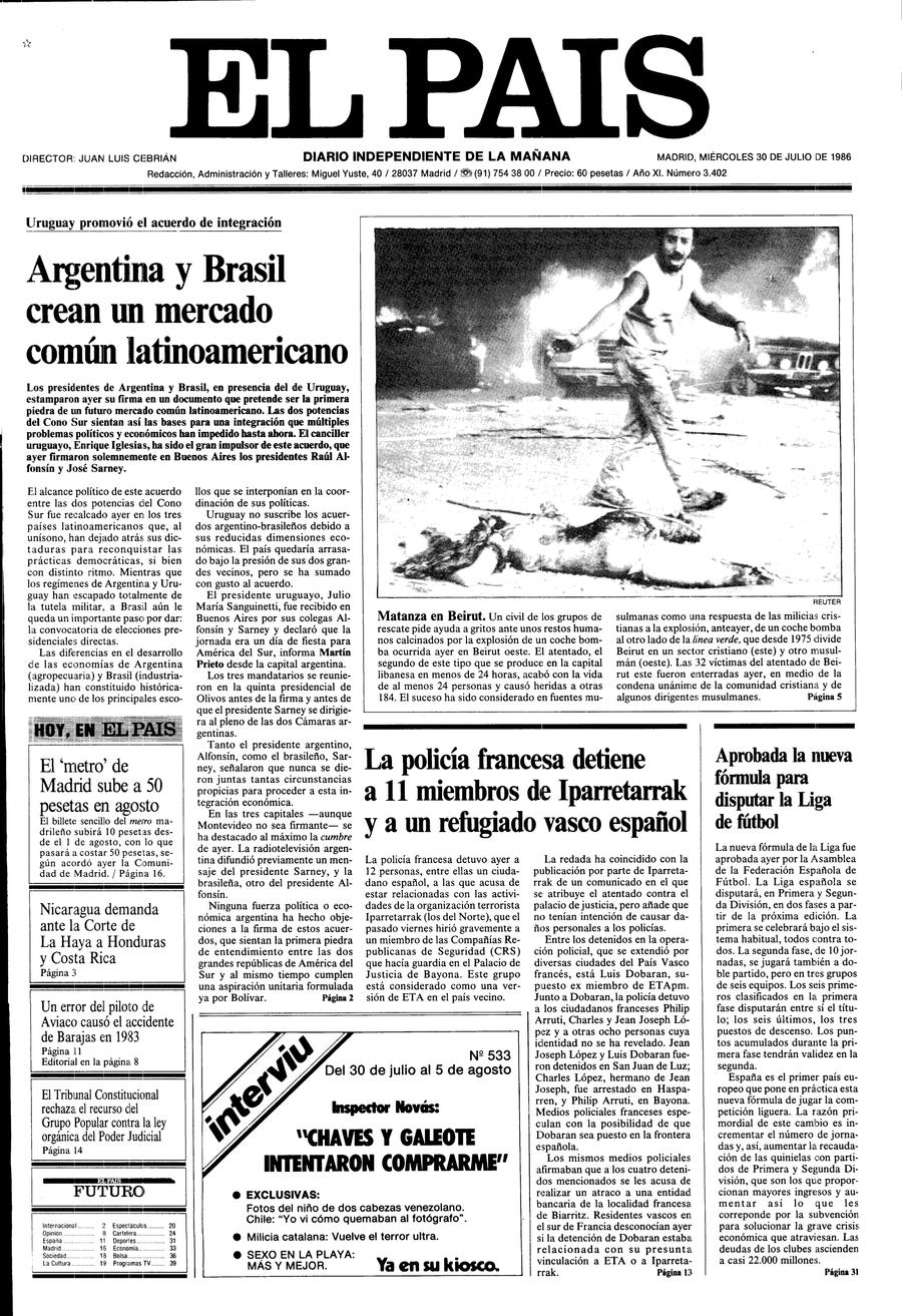 30 de Julio de 1986