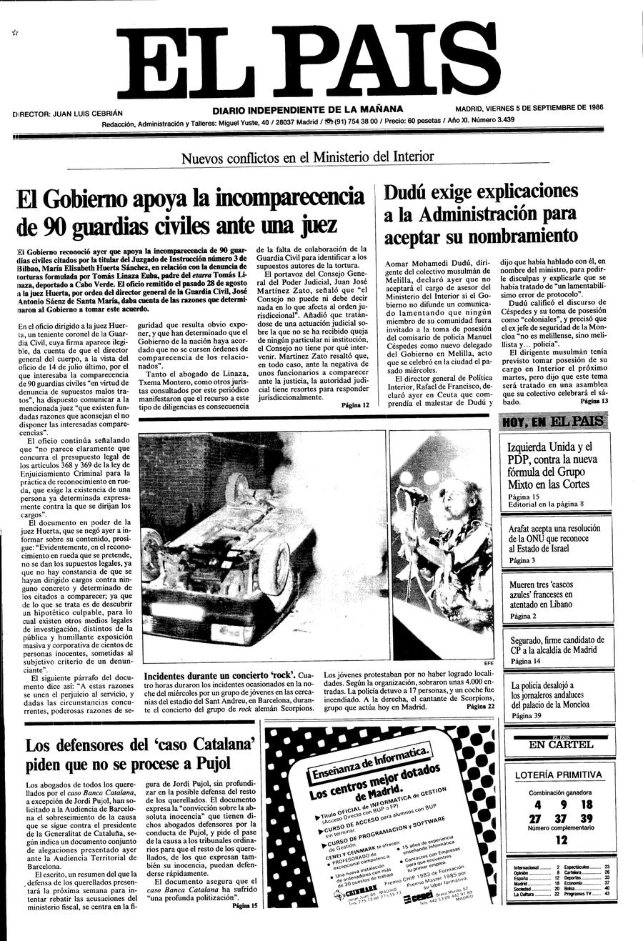 5 de Septiembre de 1986