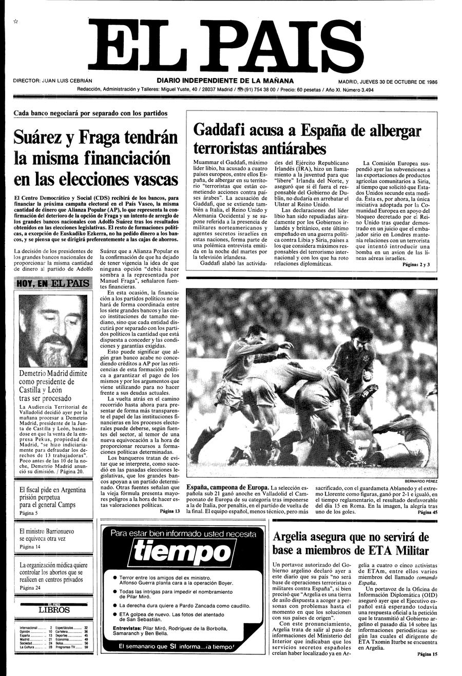 30 de Octubre de 1986