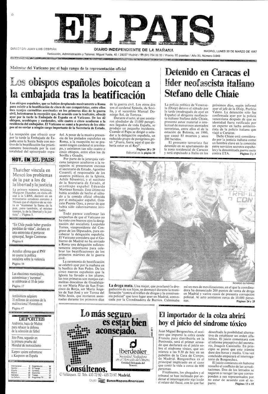 30 de Marzo de 1987