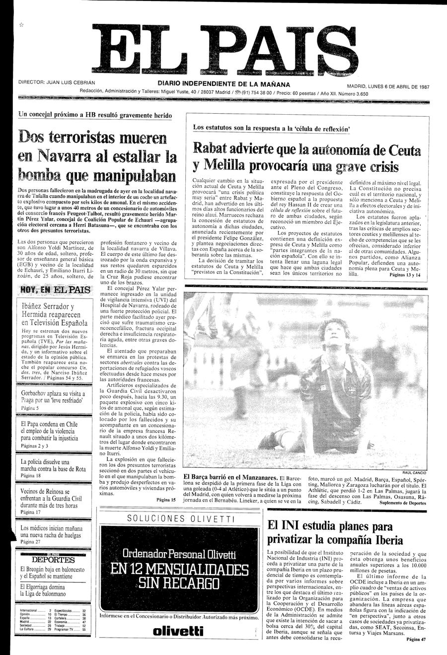 6 de Abril de 1987