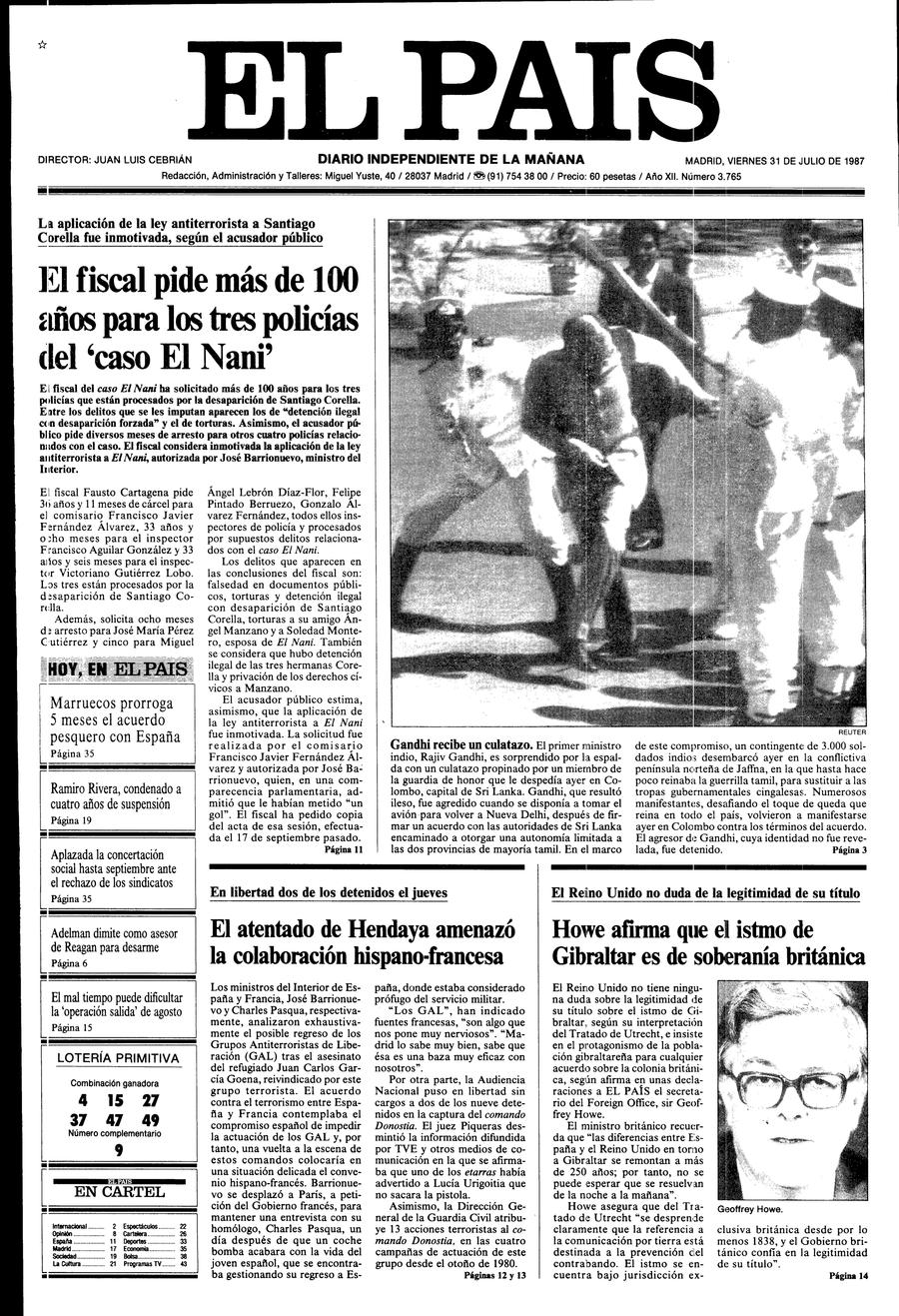31 de Julio de 1987