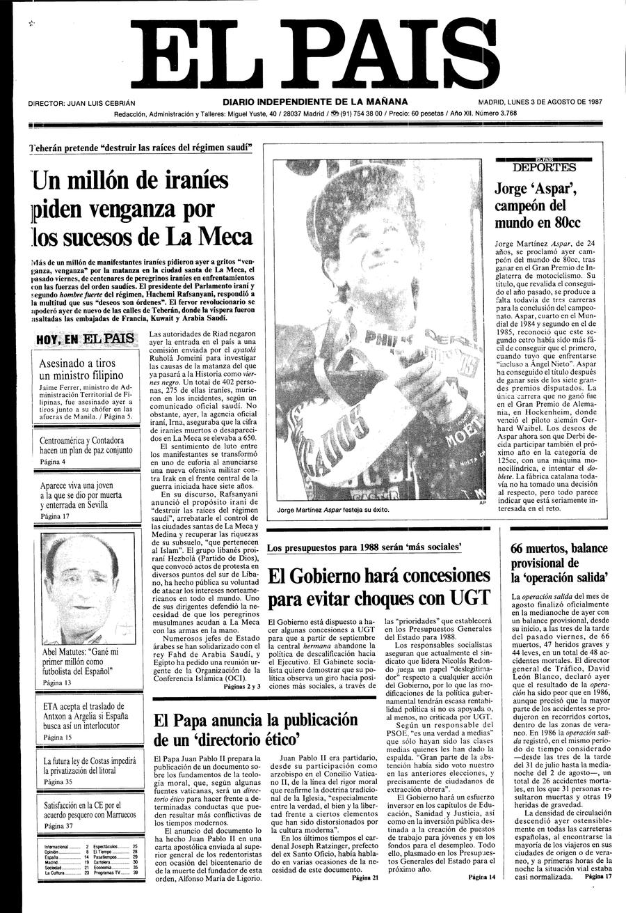3 de Agosto de 1987