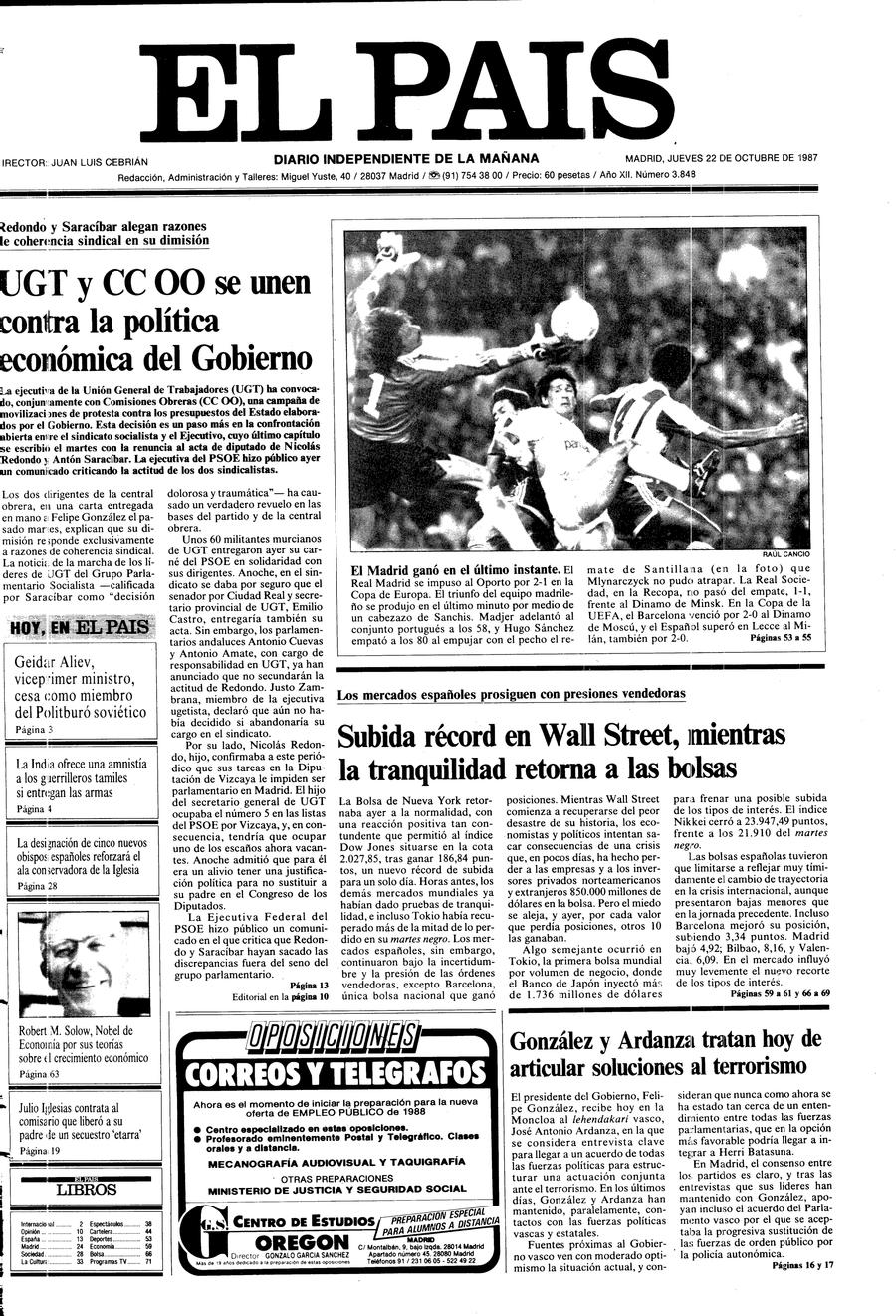 22 de Octubre de 1987