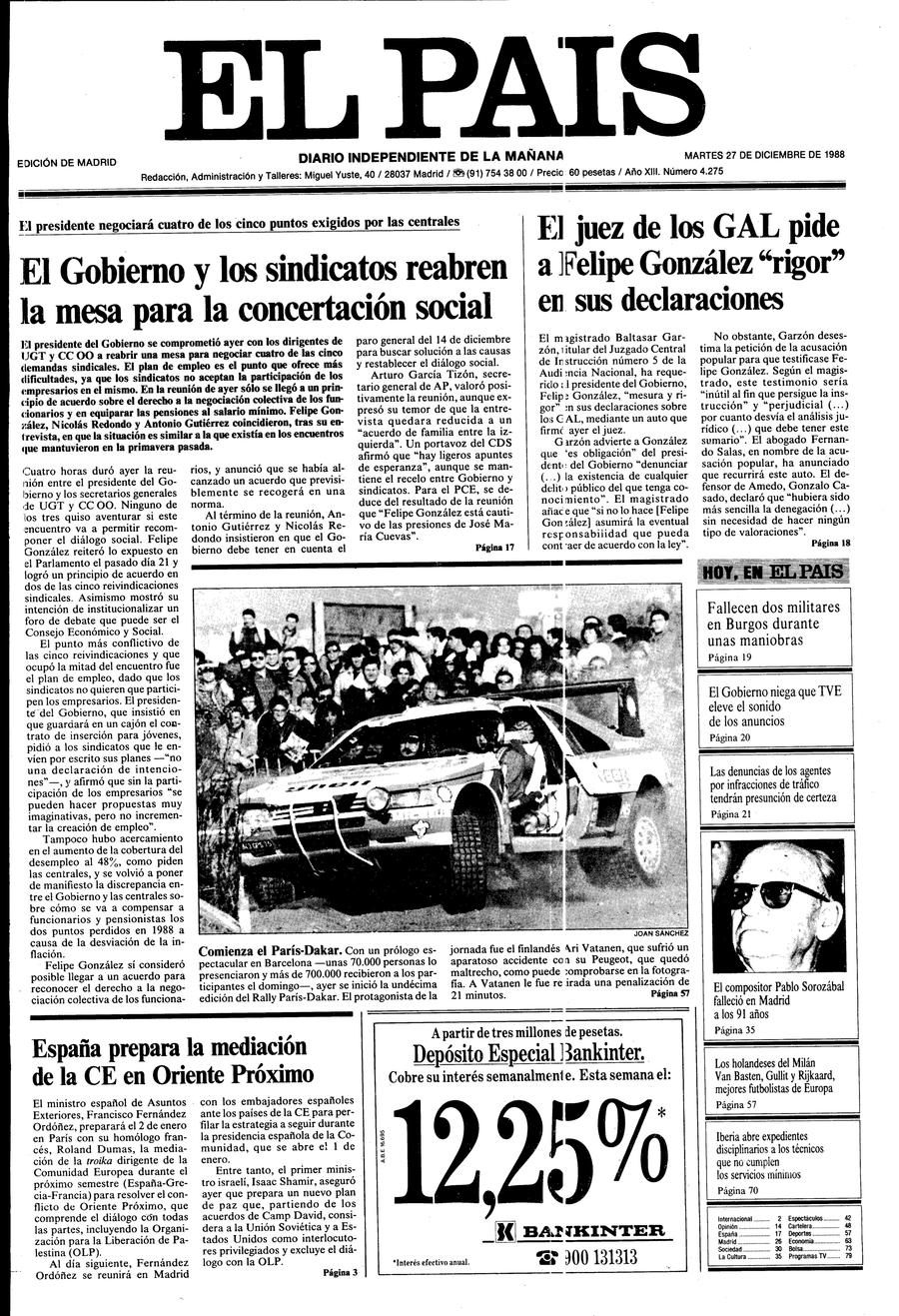27 de Diciembre de 1988
